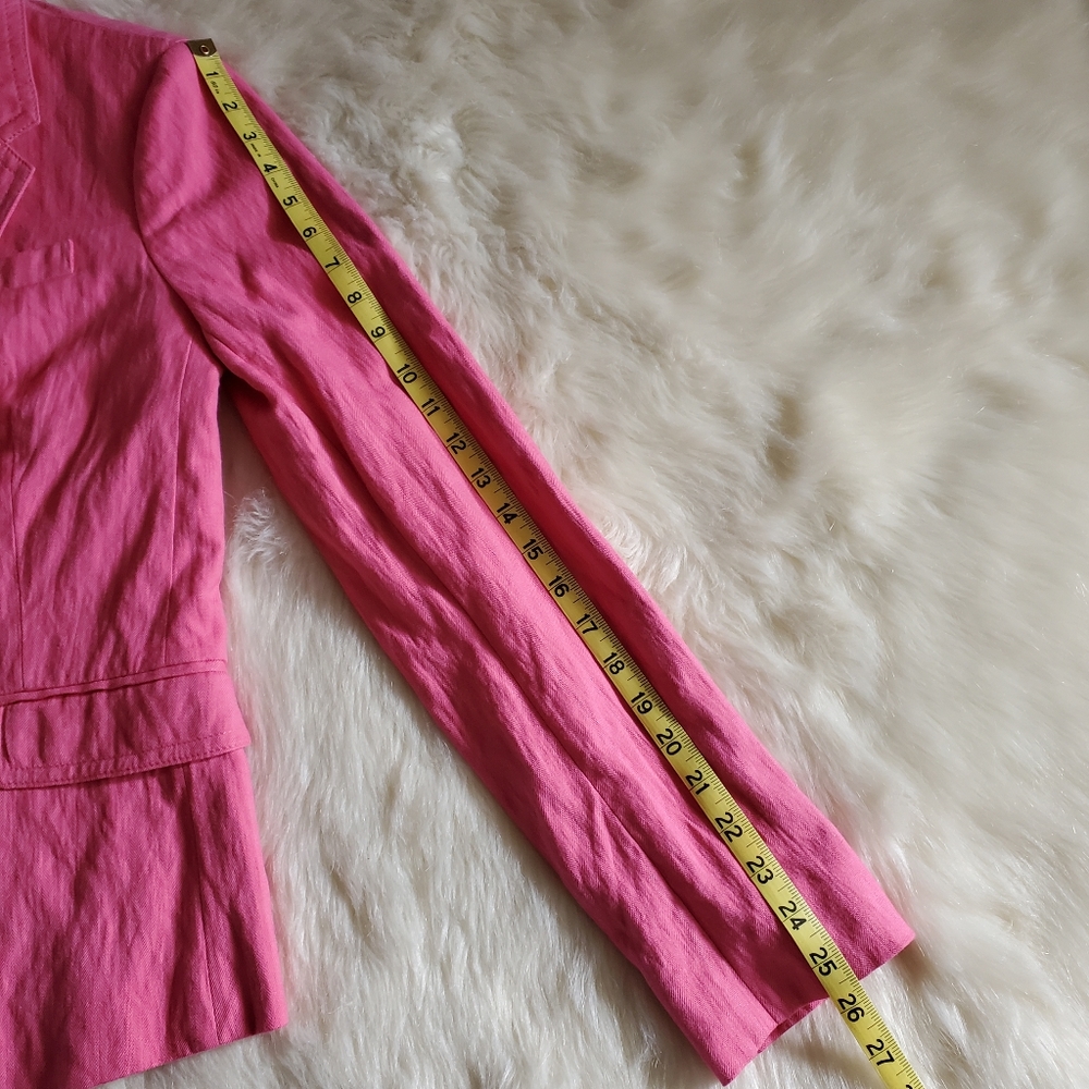 J. Crew Schoolboy Herringbone Pink Blazer Size 8 Tall NWT - Picture 14 of 16